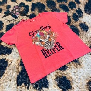 Stay back heifer kids tee